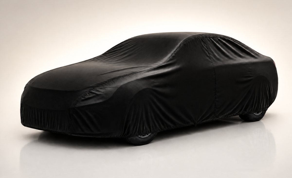 Luxurious car cover for indoor use only.